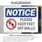 Signmission Please Keep Feet Off Walls Sign With Symbol, 5 in W x Rectangle, Vinyl Decal OS-2PACK-NS-D-35-L-17473 - alternate 3